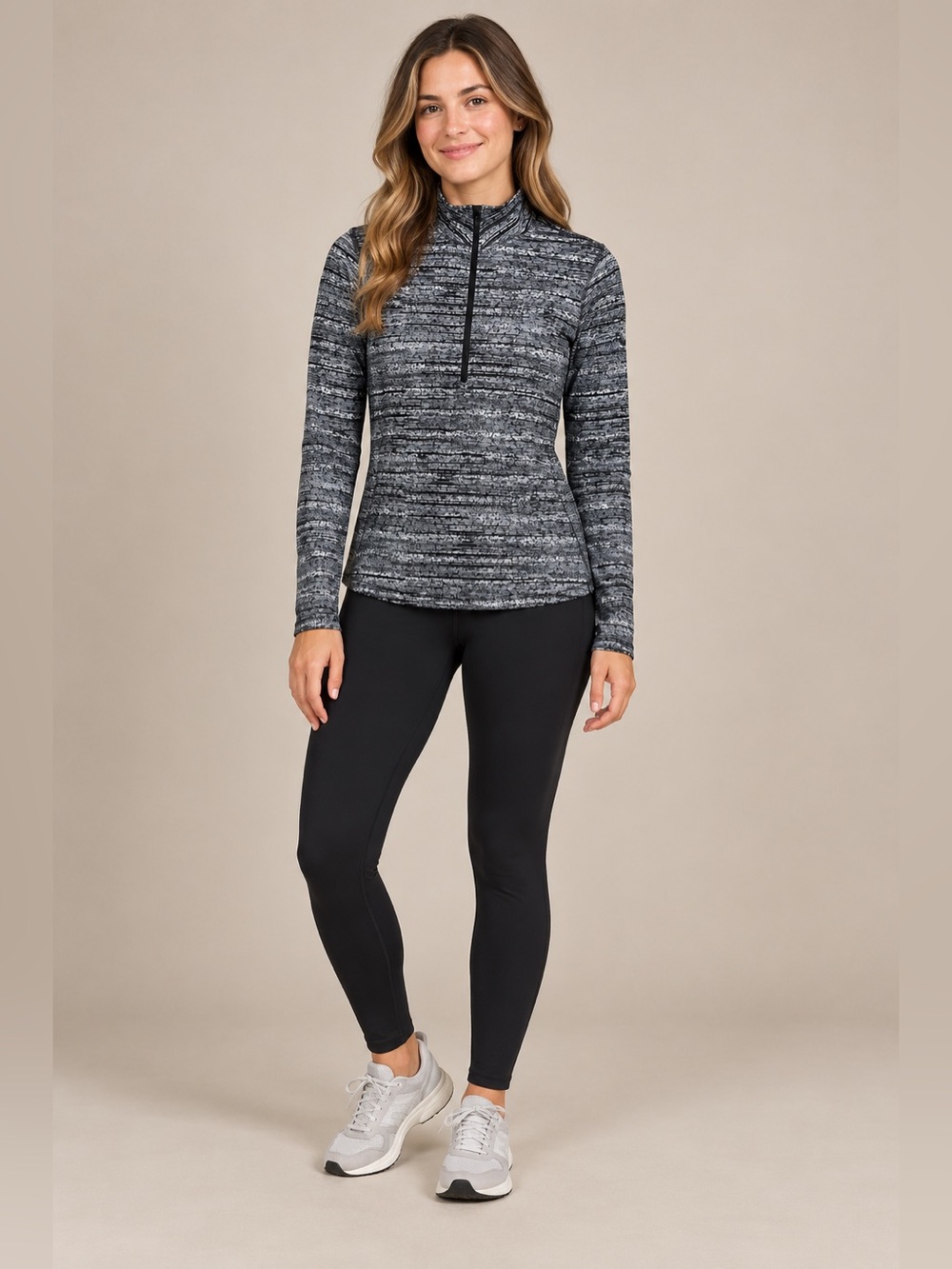 Nike DriFIT Women’s Space Dye Quarter Zip Long Sleeve Running Top Size M
